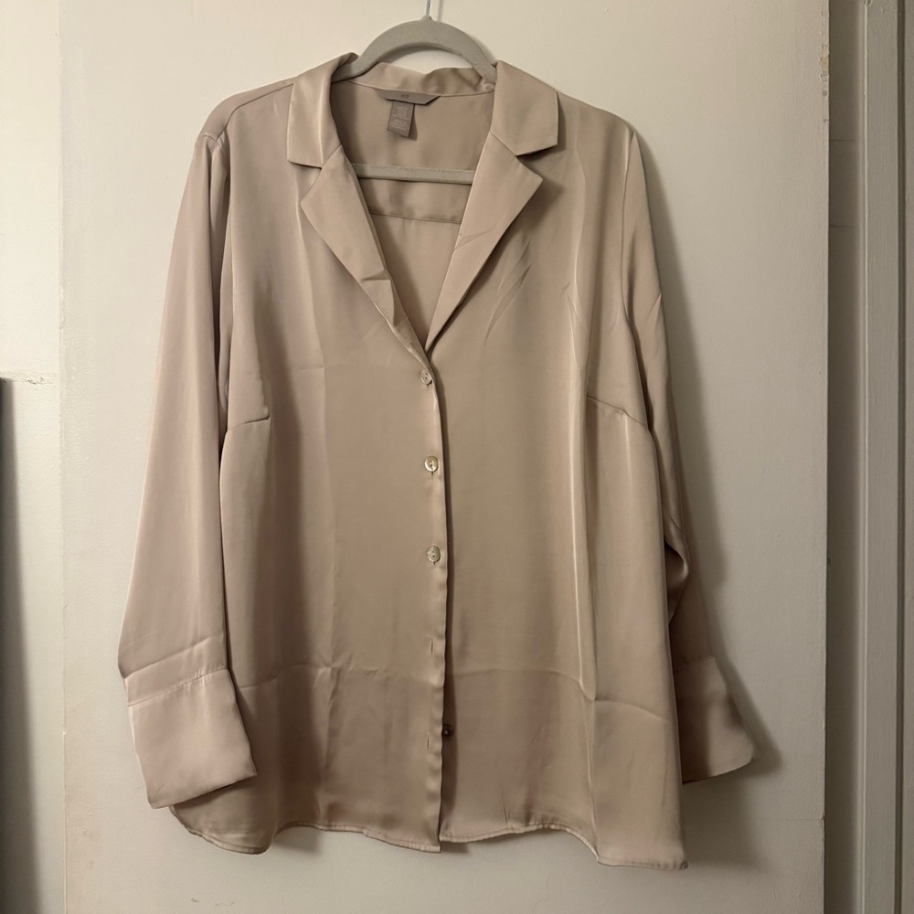 H&M Silky Button-Down Blouse